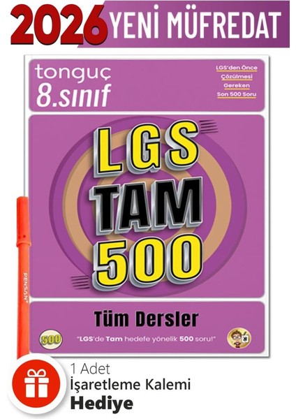 8. Sınıf Lgs Tam 500 Soru Bankası Tüm Dersler -Hediyeli