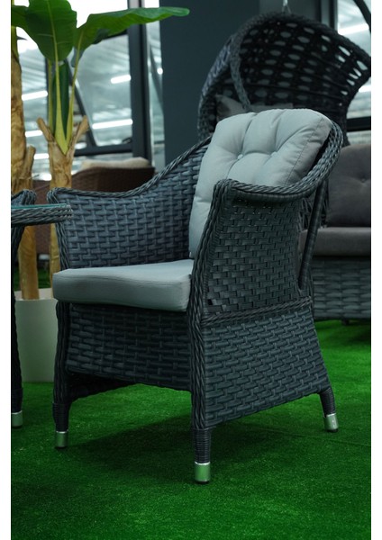 Mihenk Rattan 5 Kişilik Oturma Grubu 3+1+1 + Orta Sehpa