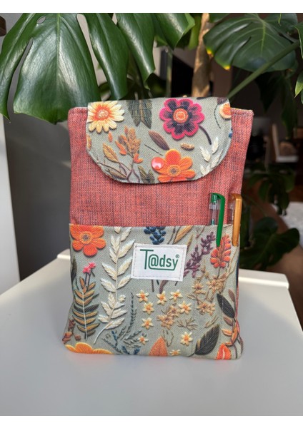 Sonbahar çiçek desenli Kitap Kılıfı Şık ve Koruyucu Cepli Kitap Kılıfı Çok Amaçlı Çanta 19X25 cm fırsatları