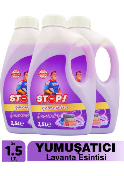 3'lü Çamaşır Yumuşatıcı 1.5 Litre Lavanta