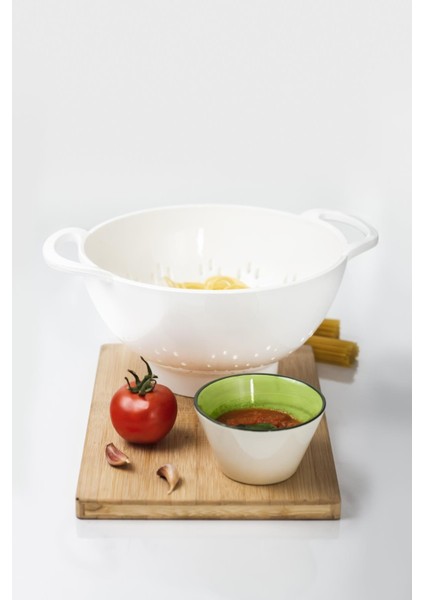 Akrilik Beyaz 2 Li Süzgeç Seti ( Makarna & Pirinç Süzgeci ) indirimleri