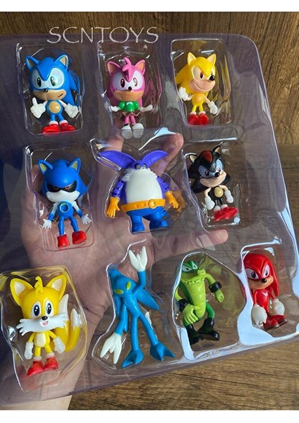 Sonic Figür 10'lu Sonic Kirpi Hedgehog Sonıc Power Aksiyon Figürleri 10'lu Set Kırılmaz Silikon fiyatları