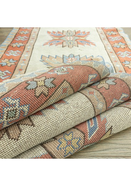 Inay Renkli El Dokuma Yün Yolluk 83X296 cm