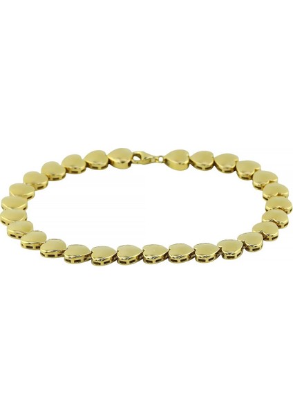 14 Ayar Altın Kalpli Bileklik - 0194652