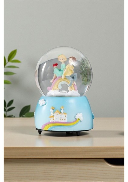 Sevgiliye Masalsı Hediye – Işıklı ve Müzikli Romantik Kar Küresi