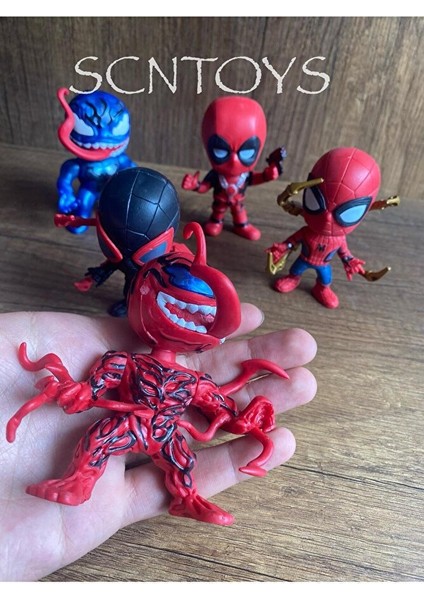 Örümcek Adam Venom Deadpool 6'lı Set Spiderman Figür 1 Adet Sürpriz Figür Venom Figür fırsatları