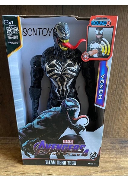 Venom The Amazing Spiderman Action Figür Oyuncak Işıklı Sesli 29 cm Oyuncak Venom Figür
