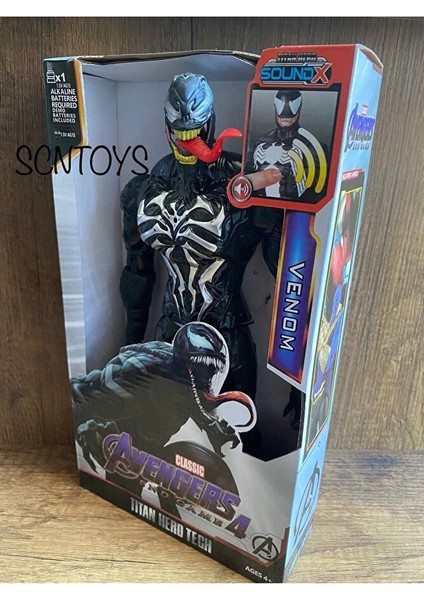 Venom The Amazing Spiderman Action Figür Oyuncak Işıklı Sesli 29 cm Oyuncak Venom Figür modelleri