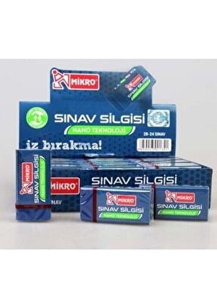 2b-24 Nano Sınav Silgisi 24 Adet Mavi Renkli Ergonomik Kullanım Kolaylığı fiyatları