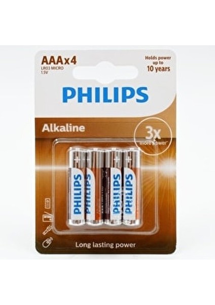 Alkalin 4lü AAA İnce Pil LR03A4B10 Uzun Süreli Güç Sağlayan Elektronik Ürünler İçin fiyatları