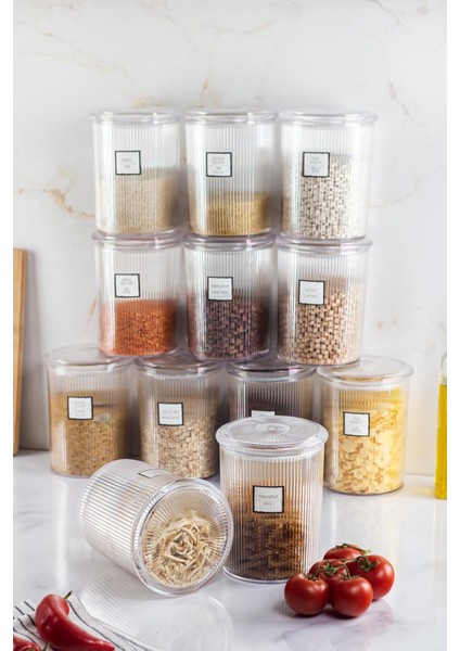 12'li Barok Yuvarlak Büyük Kavanoz Seti & Saklama Kabı & Erzak Kabı (12*2000 Ml) fiyatları