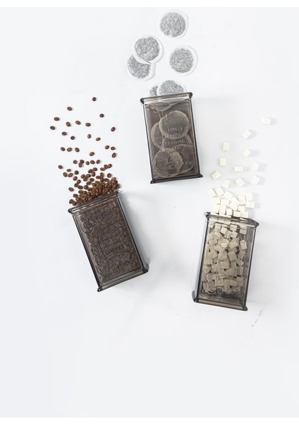 Akrilik Füme Şeker Kahve Çay Kavanozu 500 ml (Vakum Kapak ) fiyatları