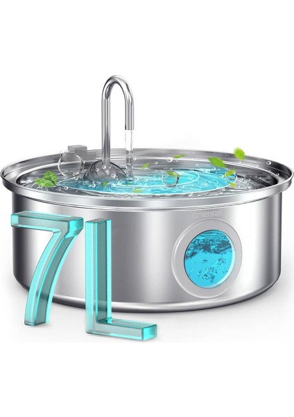 PWF-002 7 l Büyük Irk Köpekler Için Paslanmaz Çelik Su Pınarı fiyatları