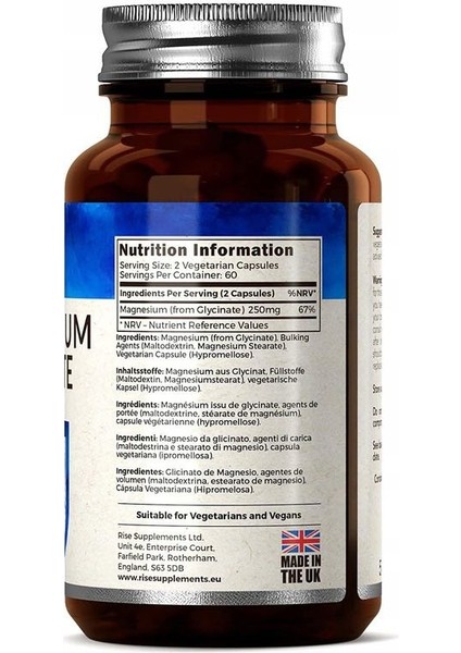 Magnesium Glycinate 250 Mg – 120 Kapsül (Şelatlı Magnezyum) modelleri