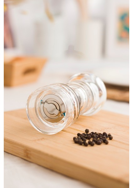 Akrilik Tuz Karabiber Baharat Değirmeni Öğütücü 14 cm modelleri