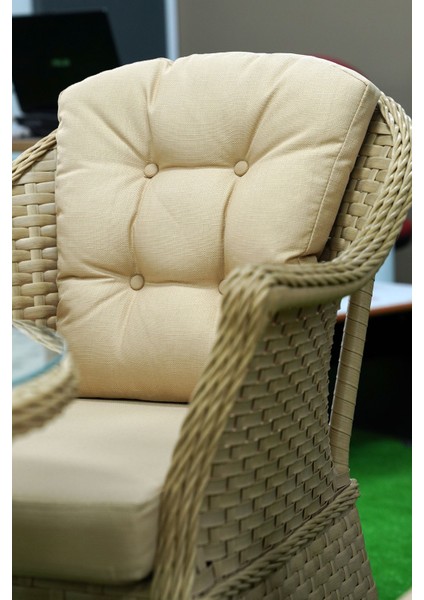 Mihenk Rattan 5 Kişilik Oturma Grubu 3+1+1 + Orta Sehpa