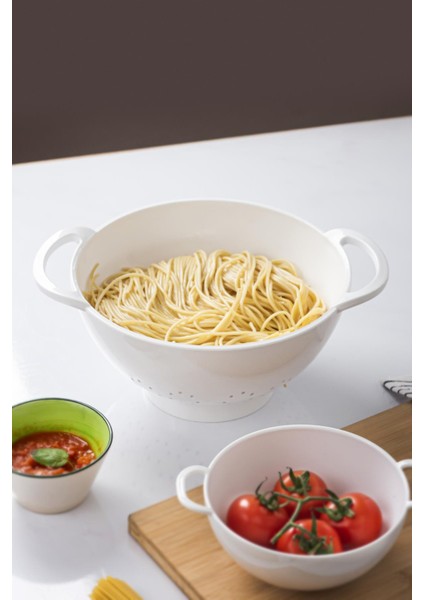 Akrilik Beyaz Makarna Süzgeçi & Sebze Meyve Süzgeçi modelleri