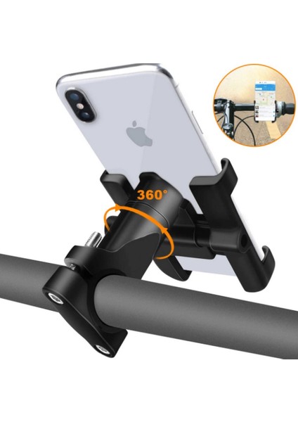 Alüminyum Gövdeli Metal Gidon Bağlantılı Motosiklet Telefon Tutucu 7 Inç Xl fiyatları