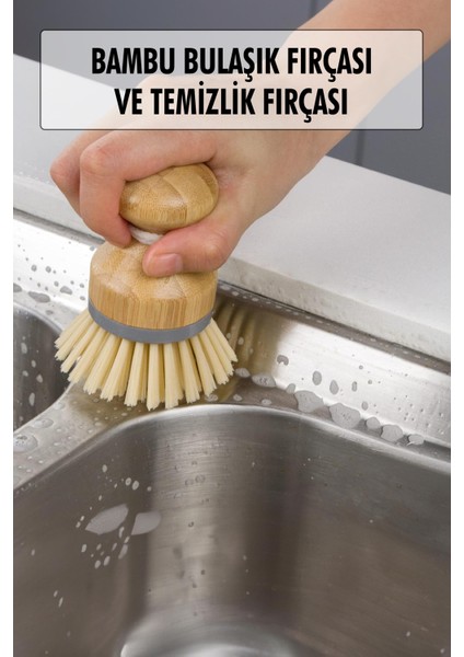 Bambu Bulaşık Temizlik Fırçası & Mutfak Banyo Temizlik Fırçası