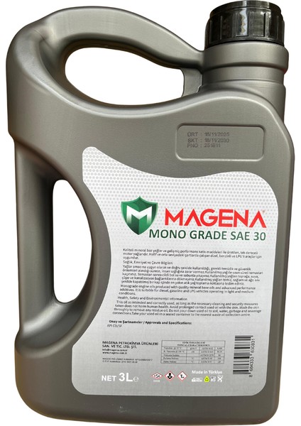 Sae Oil 30 Numara Motorlu Testere Zincir Yağı 3 Litre fiyatları