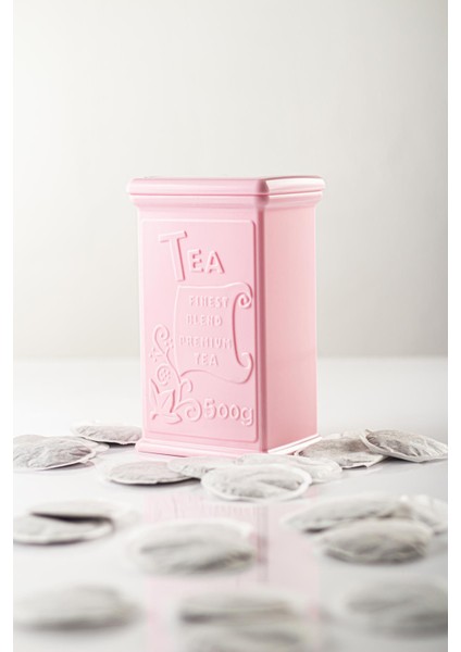 Akrilik Soft Pembe Şeker Kahve Çay Kavanozu 500 ml (Vakum Kapak ) fırsatları
