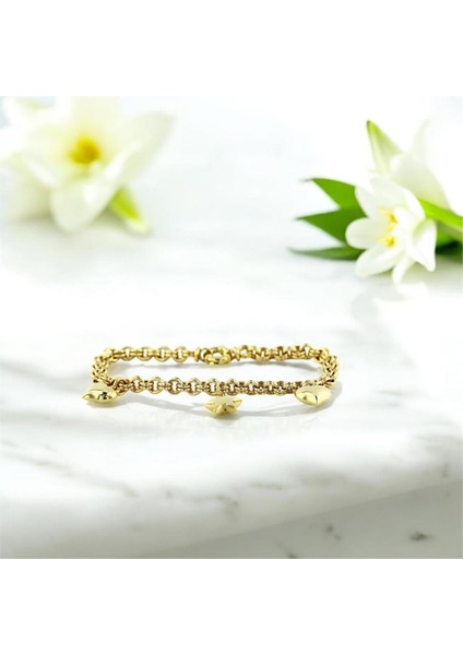 14 Ayar Altın Kalpli Bileklik - 0200913 fiyatları