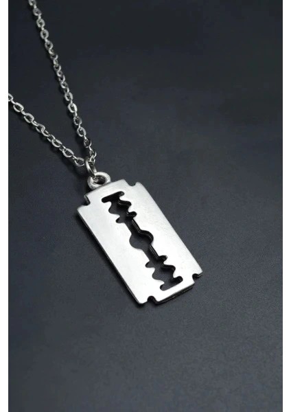 Jilet Çelik Kolye - Jilet Paslanmaz Gümüş Renk Çelik Kolye fırsatları