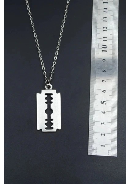 Jilet Çelik Kolye - Jilet Paslanmaz Gümüş Renk Çelik Kolye indirimleri