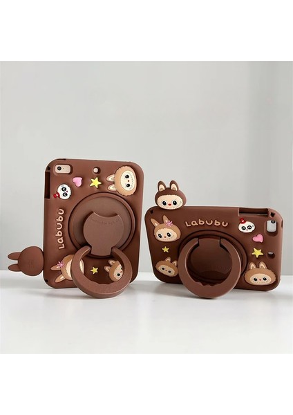 Samsung Galaxy Tab S9 Fe Plus Çocuklar Için Askılı 360 Derece Standlı Soft Labubu Karakter Silikon Kılıf SM-X610 fırsatları