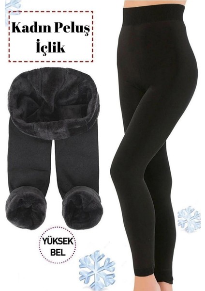 Kadın Içi Peluşlu Kürklü Tayt Termal Içlik modelleri