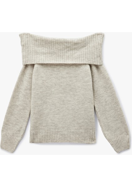 Madonna Yaka Omzu Açık Triko Kazak fiyatları