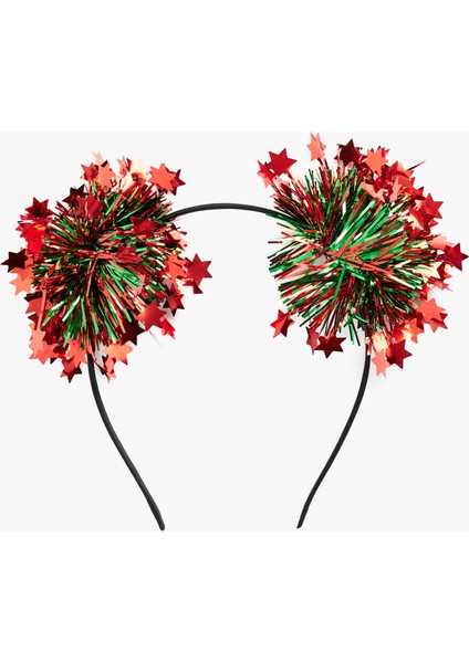 Ponpon Detaylı Yılbaşı Tacı