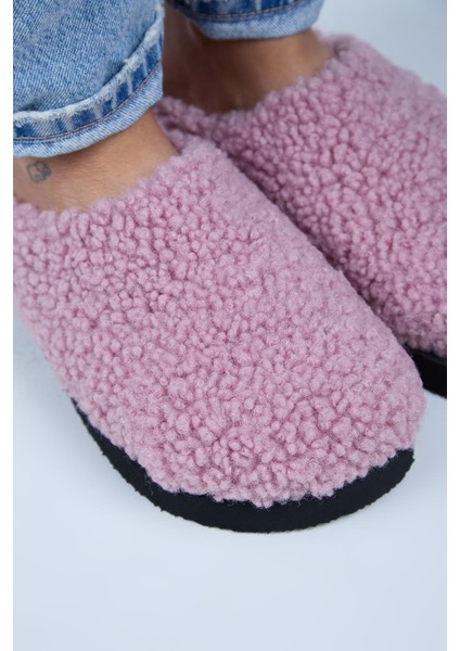 (Orlina) Kadın Tedy Sabo Platform Pembe Terlik modelleri