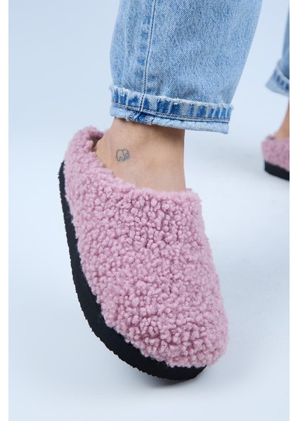 (Orlina) Kadın Tedy Sabo Platform Pembe Terlik fırsatları