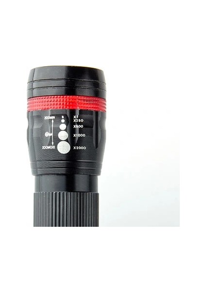 Ledli ve Zoomlu 2 Km Menzilli Alüminyum El Feneri fiyatları