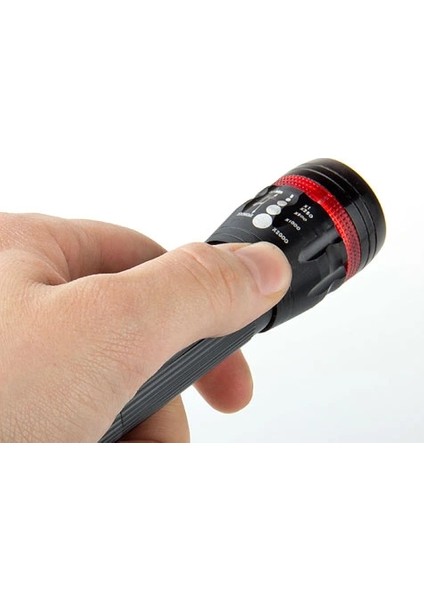 Ledli ve Zoomlu 2 Km Menzilli Alüminyum El Feneri fırsatları