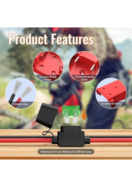 Milwaukee M18 Pil Adaptör Dönüştürücü 18V Pil Adaptörü Dıy Kiti 12 Sigorta ve Konnektörlü Awg Tel (Yurt Dışından) modelleri