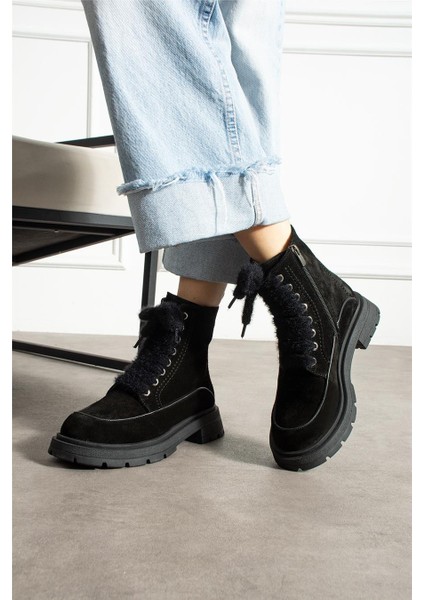 Kadın Bot & Bootie Süet Siyah Orta Topuklu Casual/günlük Soğuk Havaya Dayanıklı fiyatları