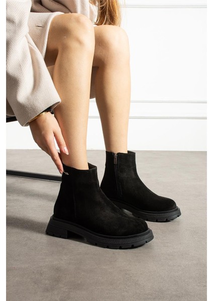Kadın Bot & Bootie Süet Siyah Orta Topuklu Casual/günlük Soğuk Havaya Dayanıklı fiyatları