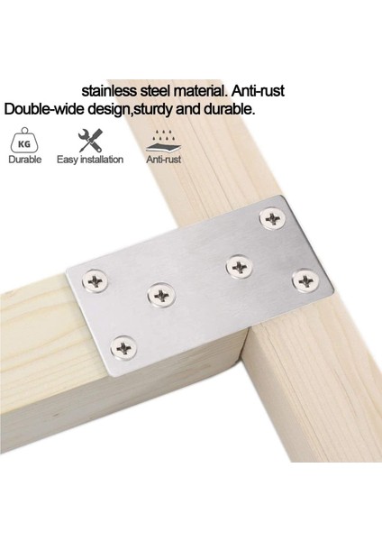 20 Pack 3x1.5inch Düz Tamir Plakaları Düz Braket, Paslanmaz Çelik Tamir Birleştirme Plakaları Çit Için Onarım Sabitleme Braketi (Yurt Dışından) fiyatları