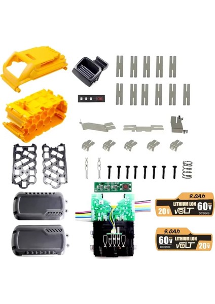 DCB609 15X18650 Pil Plastik Kılıf Pcb Şarj Koruma Devre Koruma Devre Koruma Flexvolt 20V 60V DCB606 DCB612 (Yurt Dışından)