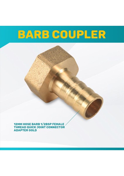 12MM Hortum Barb 1/2bsp Dişi Diş Hızlı Konnektör Adaptörü Altın (Yurt Dışından) fırsatları