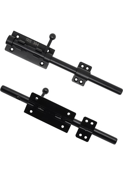 Ağır Hizmet Slide Cıvata Kapısı Mandalı Bir Asma Kilit, Yatay Cıvata Mandal Zemin Mandal Donanımı ve Kilitlenebilir (Siyah, 10 Inç) (Yurt Dışından) fiyatları