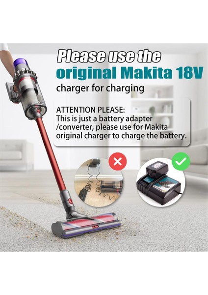 Makita 18V Lityum Pil Için MT18V11 Adaptörü Dyson V11 Vakum Süpürge, Makita 18V Pil Için V11 Değiştirme (Yurt Dışından) modelleri