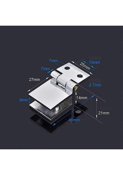 8 Cam Kapı Menteşesi, 5mm-8mm Ayarlanabilir Dikdörtgen Kelepçe, Dolap Dolap Cam Kapı Menteşeleri Için Tek Klips Seti (Yurt Dışından) indirimleri