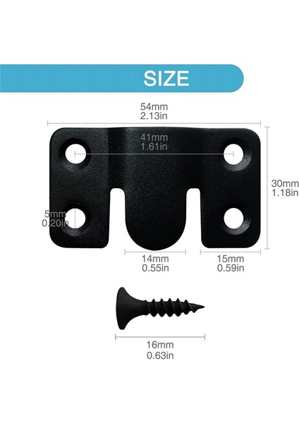 12PCS Siyah Montaj Braket Kilit Asma Toka Z Clips Başlık Duvar Montaj Braketleri 48 Pcs Vidalı (Yurt Dışından) fiyatları