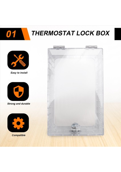 Kilitli Anahtar Evrensel Termostat Kapağı ile Termostat Kilit Kutusu, Duvar Için Temiz Termostat Koruması (Yurt Dışından) fırsatları