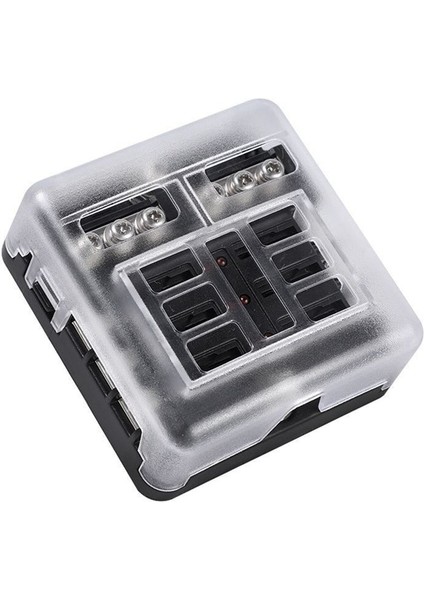 6 Yollu Su Geçirmez Sigorta Bloğu, DC12-24V Araba Teknesi Rv Kamyonu Için Negatif Deniz Sigortası Kutusu ile LED Göstergesi ile (Yurt Dışından) modelleri