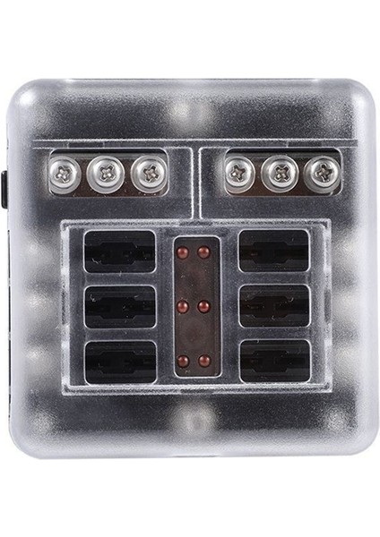 6 Yollu Su Geçirmez Sigorta Bloğu, DC12-24V Araba Teknesi Rv Kamyonu Için Negatif Deniz Sigortası Kutusu ile LED Göstergesi ile (Yurt Dışından) fırsatları
