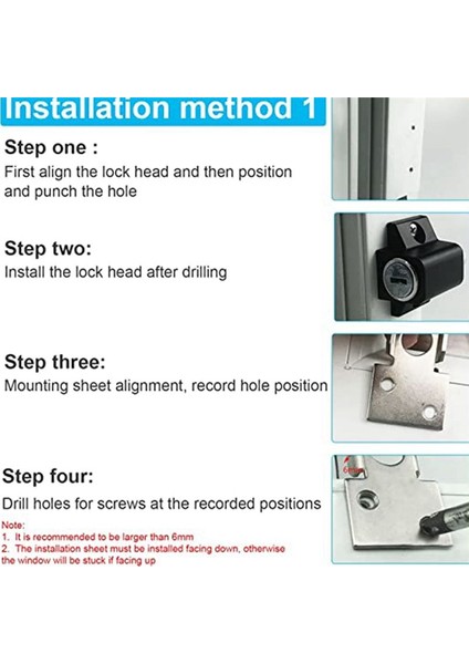 2 Parçalı Set Paslanmaz Çelik Alüminyum Alaşım Pencere Kilidi Hırsızlık Anti-Hırs Kilit Sürgülü Kapı Çocuk Hırsızlık Anti Kilit Siyah (Yurt Dışından) modelleri